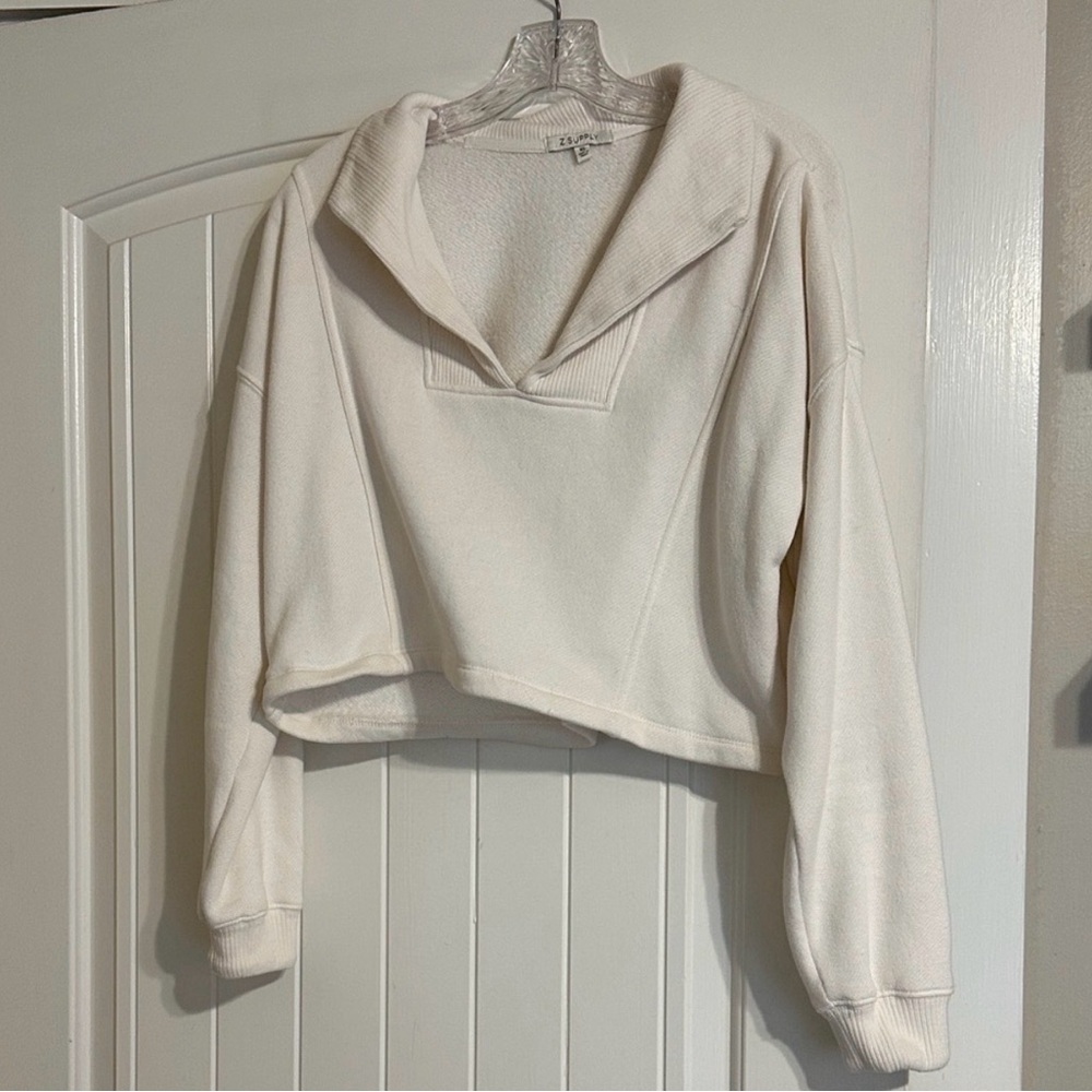 Z Supply White Textured Sweater Pullover XS